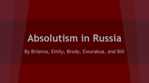 Absolutism in Russia
