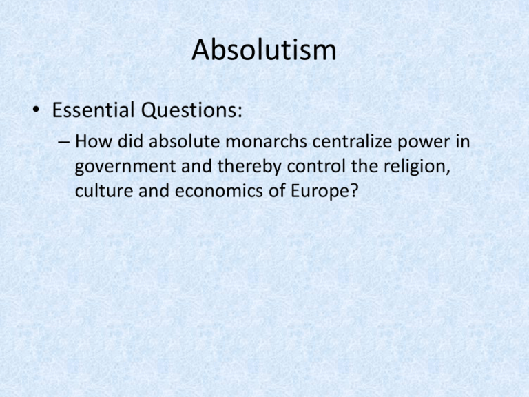 absolutism