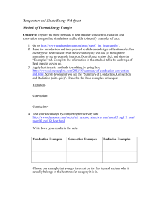 Temperature and Kinetic Energy Web Quest Methods of Thermal
