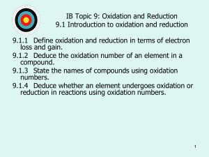 9.1 Oxidation-Reduction PPT