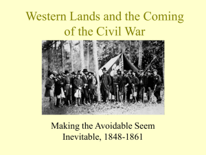 Slavery, Western Lands, and the Coming of the Civil War