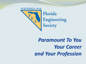 The Florida Engineering Society Provides The Clear Path To