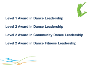 Dance Leadership Presentation (All Levels)
