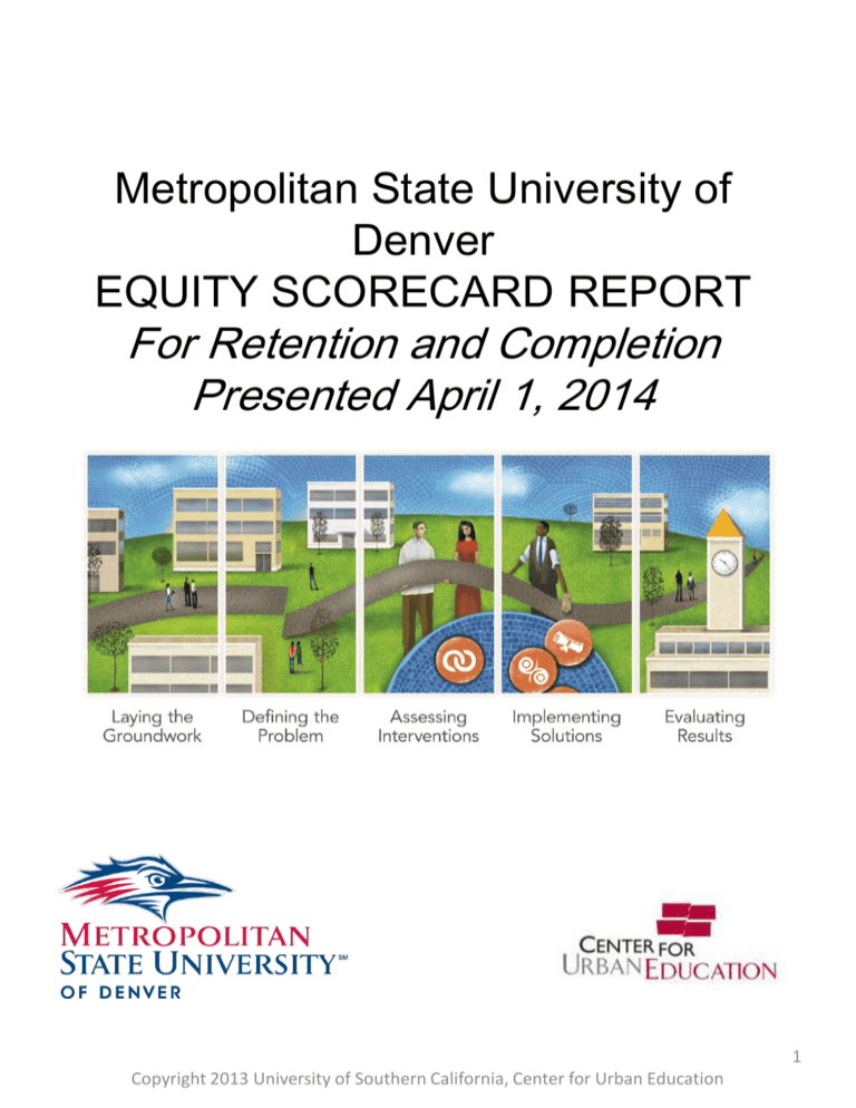11a scorecard Metropolitan State University of Denver