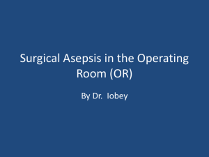 Surgical Asepsis in the Operating Room