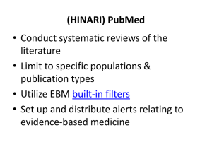 Evidence-based Resources for HINARI Users