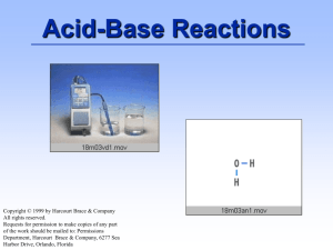 Acid-Base Reactions