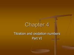 Titration & Oxidation #'s