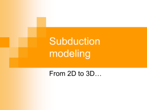 Subduction modelisation