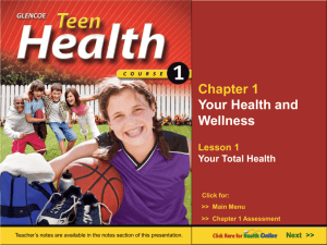 6th Grade Health and Wellness Notes 1st Trimester