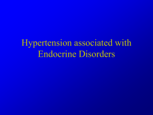 Hypertension related to Endocrine Disorders