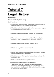 LAWS101 @ Carrington Tutorial 7 Legal History