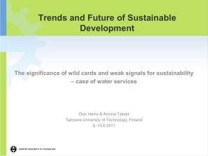 Significance of Wild Cards and Weak Signals for Sustainability
