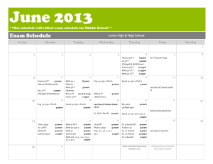 June 2013 exam schedule (1)