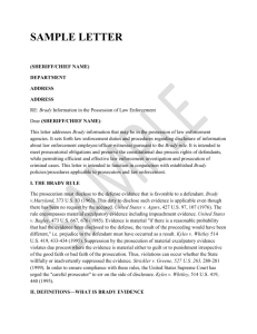 Brady Letter Template - The Justice Clearinghouse