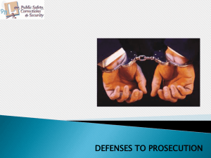 defenses to prosecution