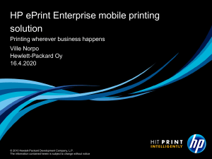 HP cloud printing Make printing easier wherever