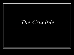 The Crucible, Act One - Cinnaminson Public Schools