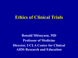 Ethics of Clinical Trials - UCLA School of Public Health