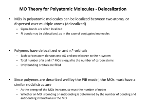 MO Theory for Polyatomic Molecules