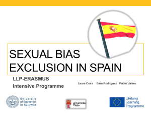 sexual bias exclusion in spain - NetAware Intensive Programme at