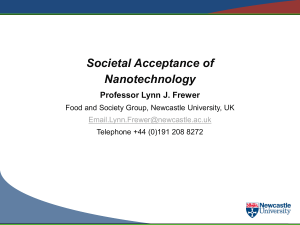 Societal Acceptance of Nanotechnology - 2014