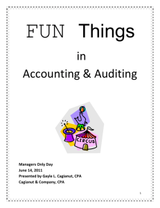 Special Assessment Accounting