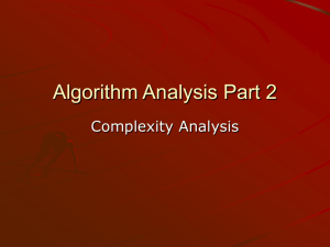 Algorithm Analysis Part 2