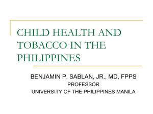 tobacco control and advocacy in youth