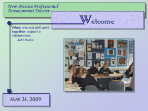 New Mexico Professional Development Dossier
