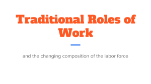 Traditional Roles of Labor Force and Changes