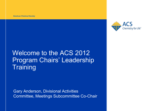 Welcome to the ACS 2011 P2C2 Conference