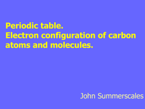 Electron configuration of carbon atoms and molecules