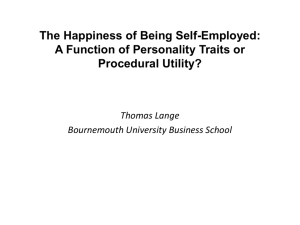 A Function of Personality Traits or Procedural Utility?