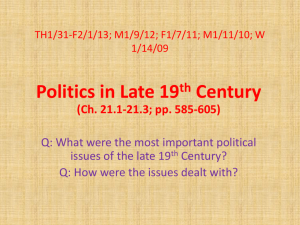 Politics in the Late 19th Century
