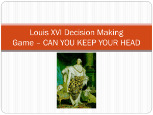 Louis XVI Decision Making Game