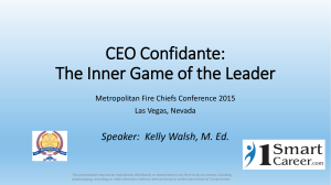 CEO Confidante: The Inner Game of the Leader