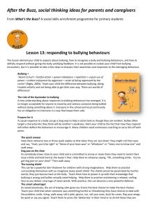 Lesson 13: responding to bullying behaviours