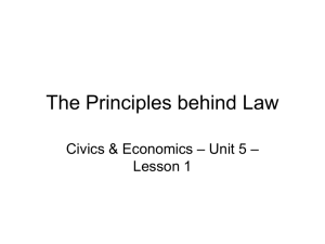The Principles behind Law