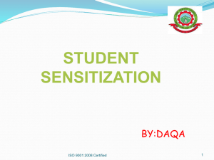 Student Sensitization Presentation