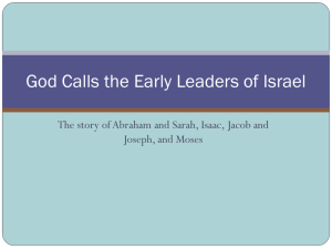 Unit 4 God Calls the Early Leaders of Israel