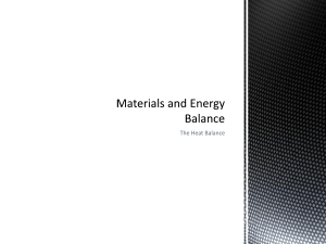 MME4517 Materials and Energy Balance