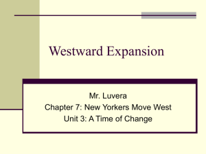 Westward Expansion PowerPoint Notes