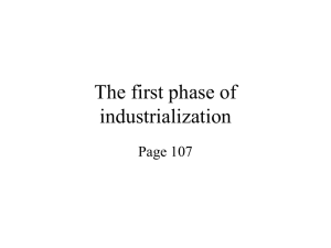 The first phase of industrialization