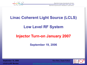 LCLS LLRF Review Sept 2006