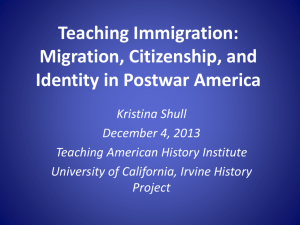 Immigration and Citizenship (Tina Shull)