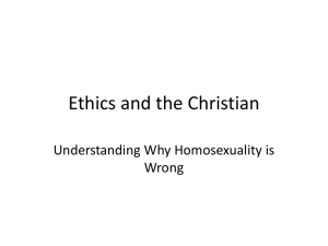 Ethics and the Christian - Westwood Heights Baptist Church