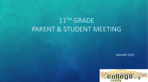 11th Grade Parent & Student Meeting