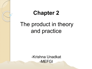 Product – theory and practice