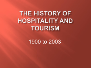The History of Hospitality and Tourism